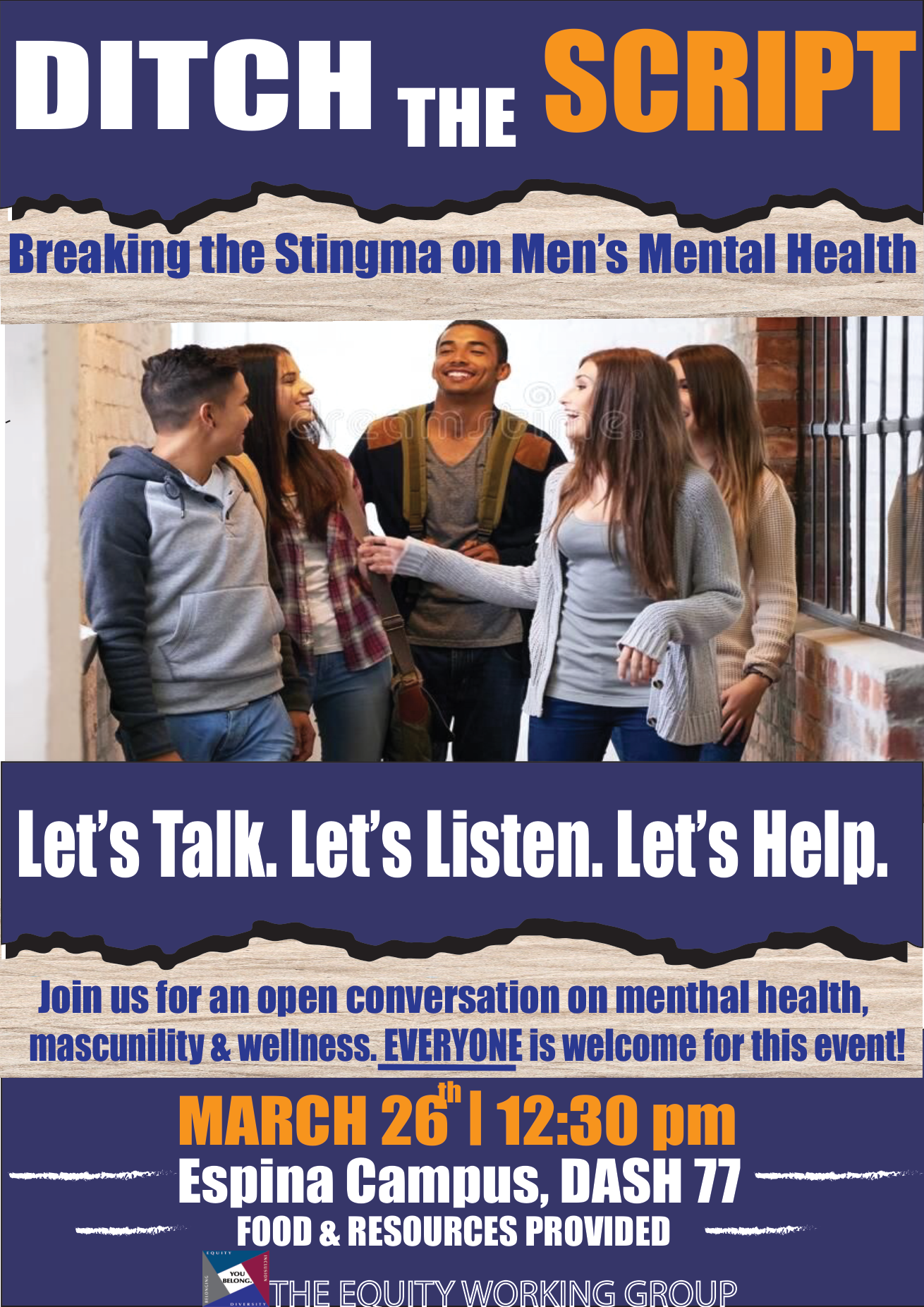 Ditch the Script awareness poster