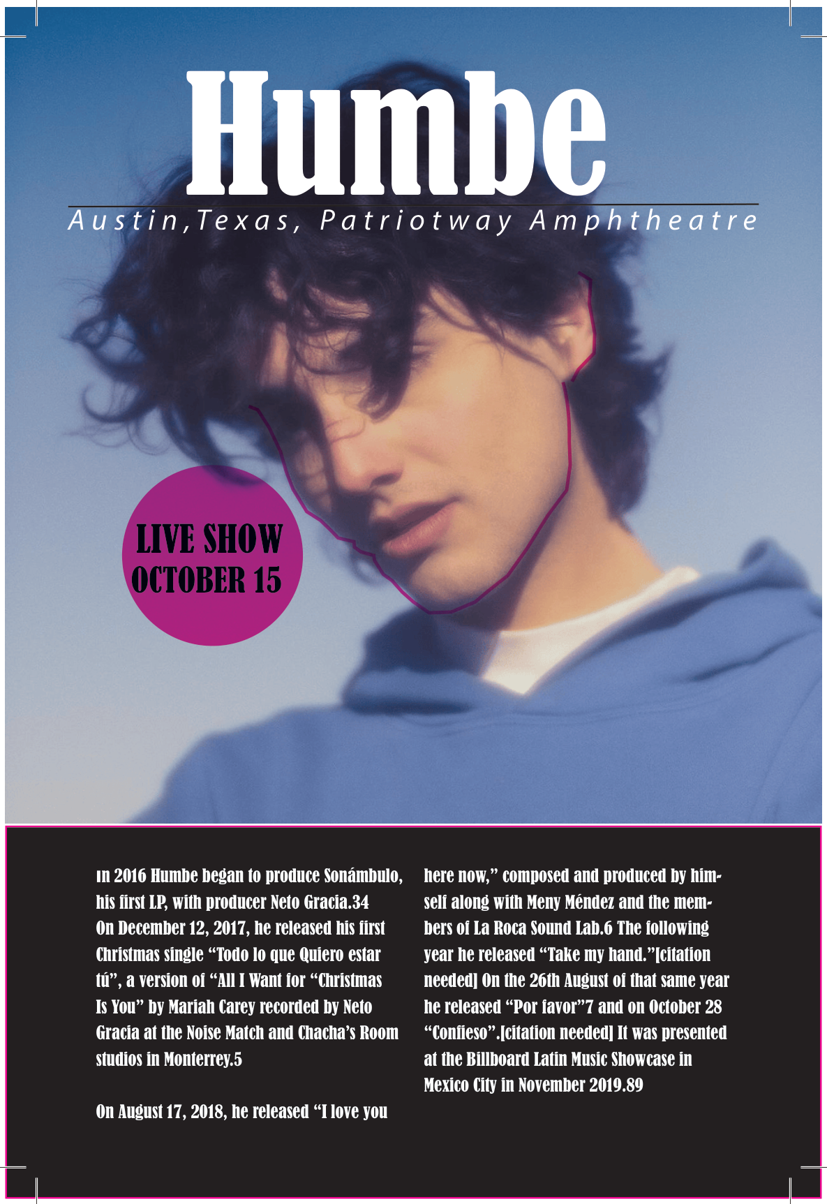 Humbe concert poster